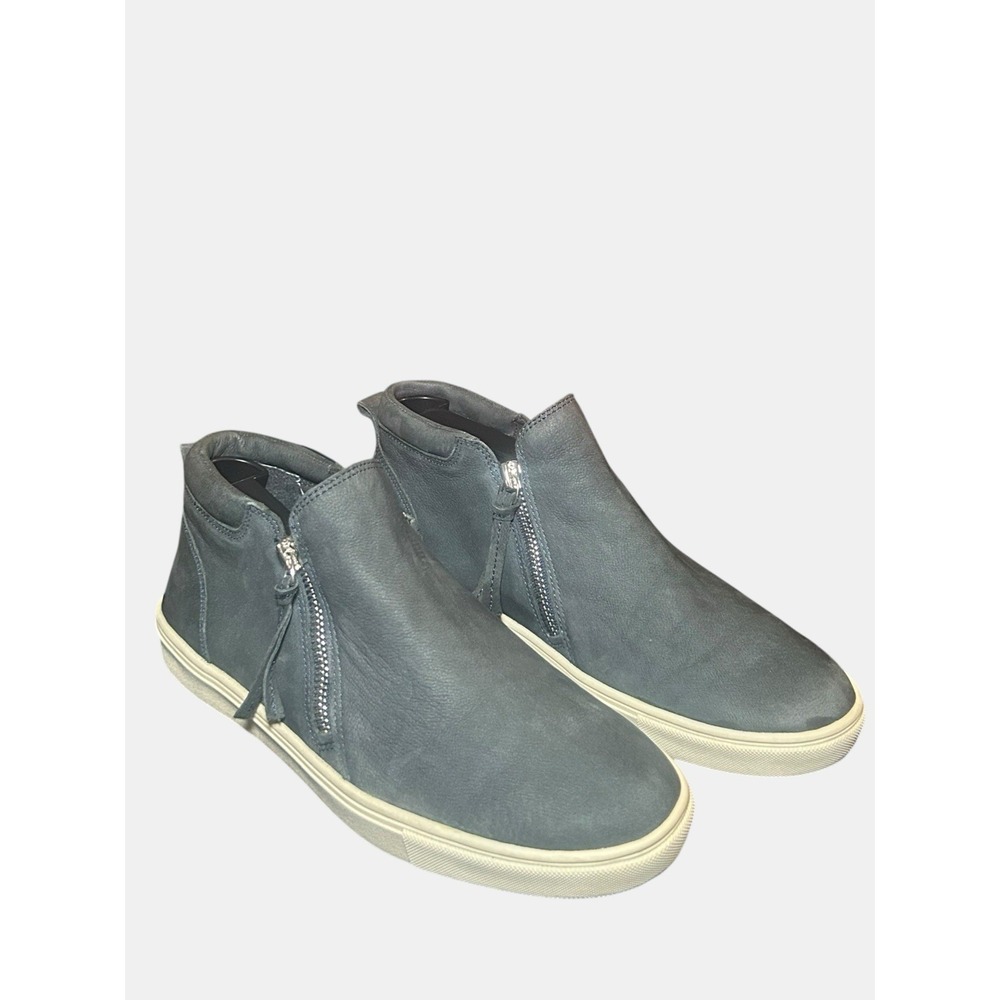 Gianni Bini Women's Leather Side Zip Ankle Sneakers Gray Casual‎ Shoes 7.5